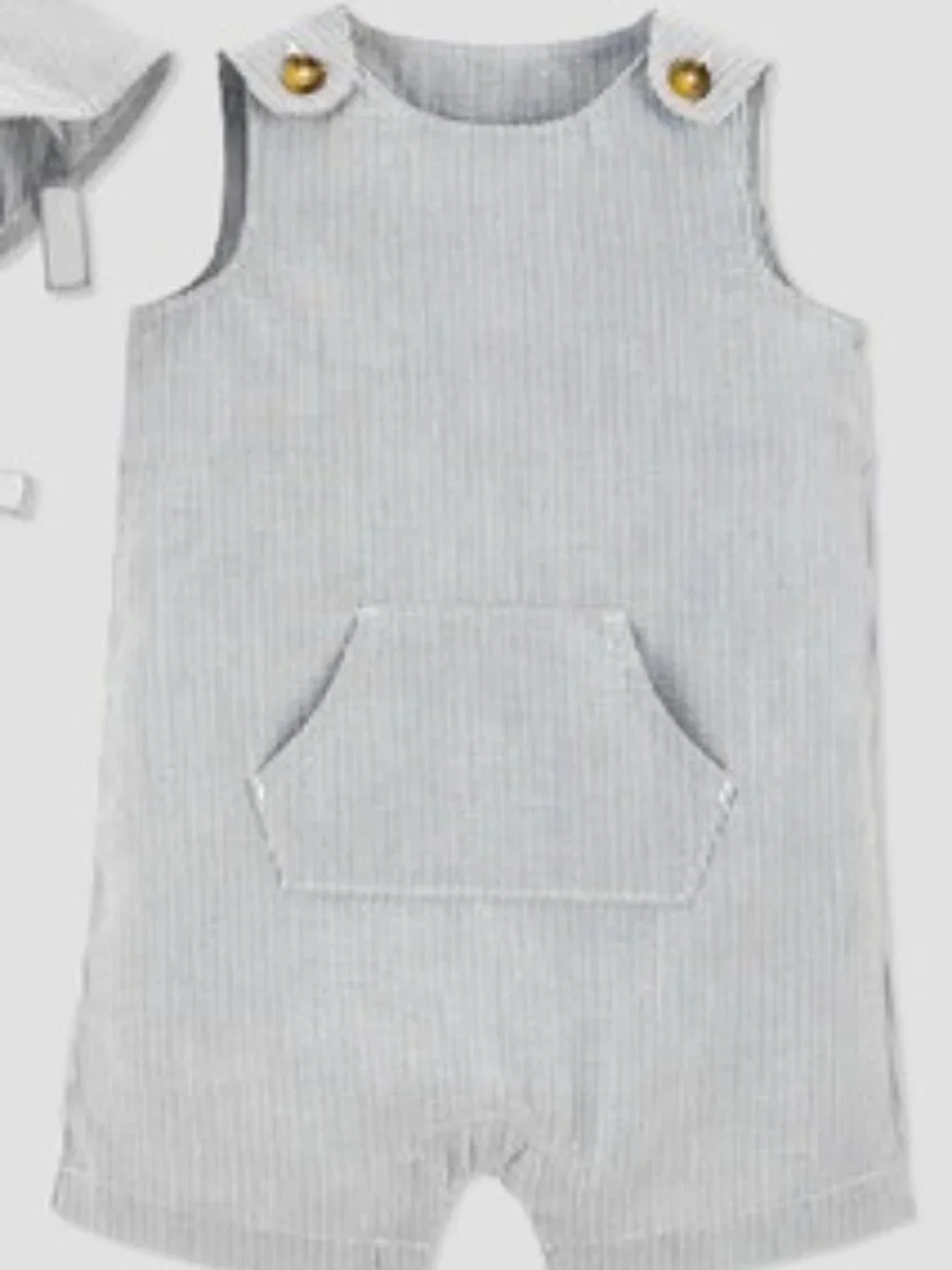 Carters Just one You Baby Boys'  Striped Shortall Romper New With Tags Size Newb